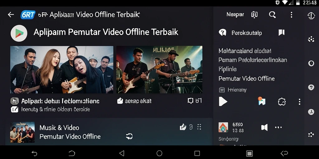 Antarmuka Pemutar Video Offline 6RT yang ramah pengguna.