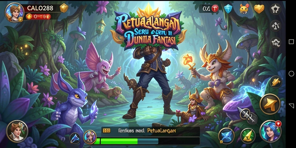 Antarmuka game Petualangan CALO288 yang menarik dan interaktif.