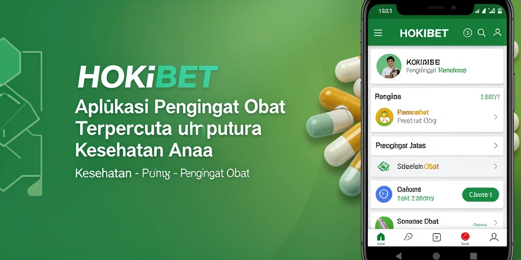 Tampilan antarmuka HOKIBET yang sederhana dan fungsional untuk pengingat obat.
