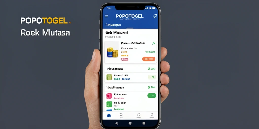 Screenshot utama POPOTOGEL menunjukkan antarmuka cek mutasi yang sederhana dan informatif.