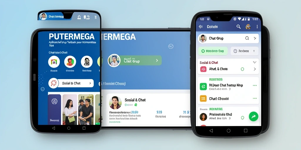 Tampilan antarmuka PUTERMEGA dengan fitur Chat Grup yang intuitif.