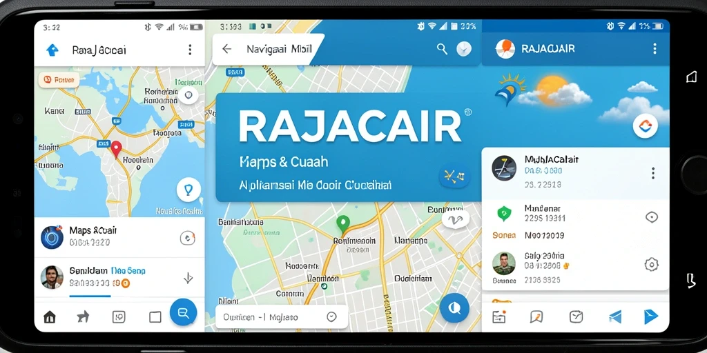 Tampilan antarmuka RAJACAIR yang intuitif dan informatif.